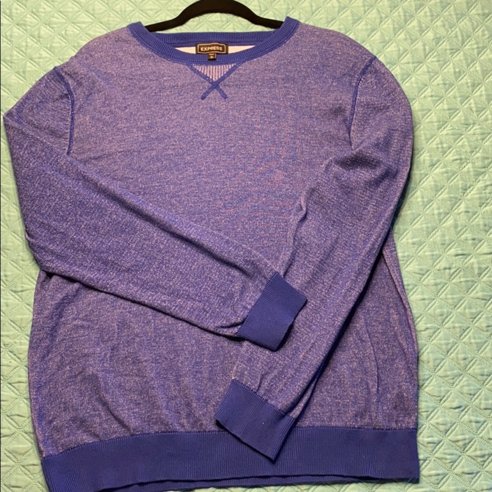Express Men’s pullover XL Blue EUC Nice